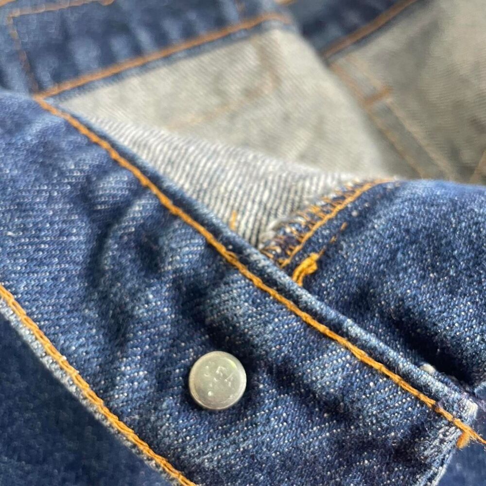 554 Levi’s orange tab Vintage 1980s Men’s denim jeans Dark Wash 42x30 - Picture 4 of 8